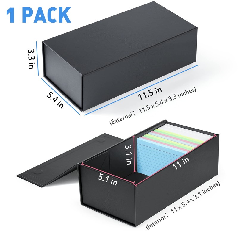 Harhana 3x5 Index Card Holder Card File Box Organizer, Hold