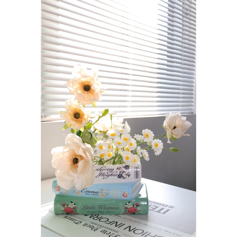 Ligtmor Small Book-Shaped Decorative design Planter, Ceramic for Home Decor,