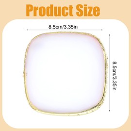 Nagelkunst-Palette, Mischpalette für Nagellack aus Kunstharz, vergoldeter Rand, Palette zum Mischen von Nagellackfarben, DIY-Displaytafel für Nagelgel-Make-up, Palette(Quadrat)