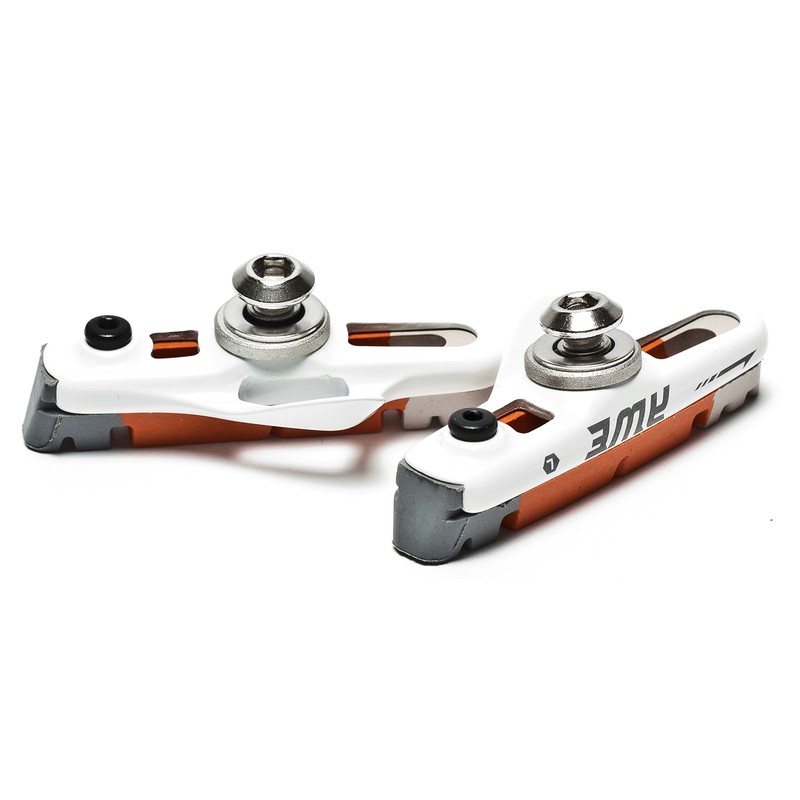 AWE® White Cassette Road Brake Blocks Grey/Orange/White 55mm