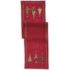 SARO LIFESTYLE Embroidered Christmas Tree Design Table Runner, Red, 16"x70"