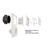 Huber Motion 180° Motion Detector, White, Recessed, Flush-Mounted, Energy-Efficient