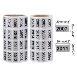 QUARKZMAN 2001 to 3000, 3001 to 4000 Consecutive Number Stickers Inventory Label Black Numbers for Office Warehouse Numbering Classification, Total 2000 Pieces