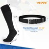 WHIPPY Youth Baseball Socks and Belt Combo, Elastic Softball Belt