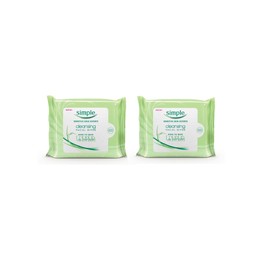 Simple Kind To Skin Cleansing Facial Wipes - 2 Pack (50 Wipes)