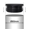 SKIR'CO Pack of 20 Round Pipe Inserts 60 mm Fence