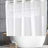 Gipsighila Short Shower Curtain 60 inch, White Waffle Shower Curtain