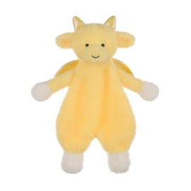 Apricot Lamb Dragon Cuddly Security Blanket for Babies, Soft Loveys for Baby Boy and Girl, 10.3 Inches for Newborn, Infant and Toddlers (Yellow)