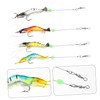 Kisangel 4pcs Shrimp Baits Realistic Soft Fishing Lures Hooks for
