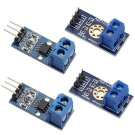 Heevhas 2 pieces ACS712 30A Ampere Current Sensor Range Module Hall Effect Current Sensor + 2 Pieces DC0-25V Voltage Sensor Voltage Terminal Sensor for Arduino