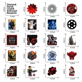 62Pcs Game Stickers Pack, Aesthetic Vinyl Waterproof Sticker Decal for Water Bottle,Laptop,Phone,Scrapbooking,Journaling for Teens Kids for Party Supply Favor Decor…