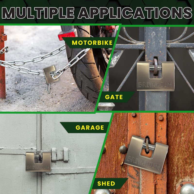 Britanium® BRP/74 [Armoured] High Security Container Padlock - [Heavy Duty]