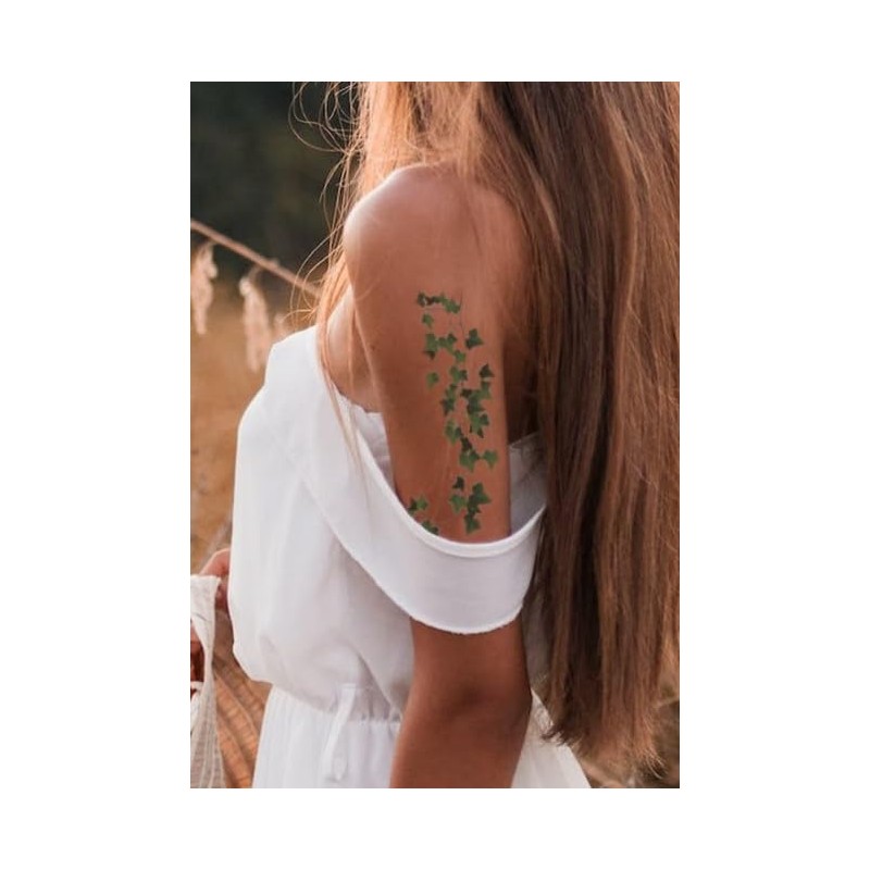 Large Ivy leaf vine temporary tattoo - 16 x sheets