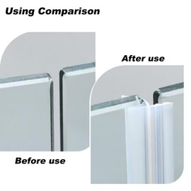 F-8MM Transparent 2M Shower Glass Door Seal Strip - High-Quality Shower Door Seal Strip for Glass Shower Door Seals Frameless Shower Door Bottom Seal Bottom of Door Barrier Glass Shower Door Seal Str