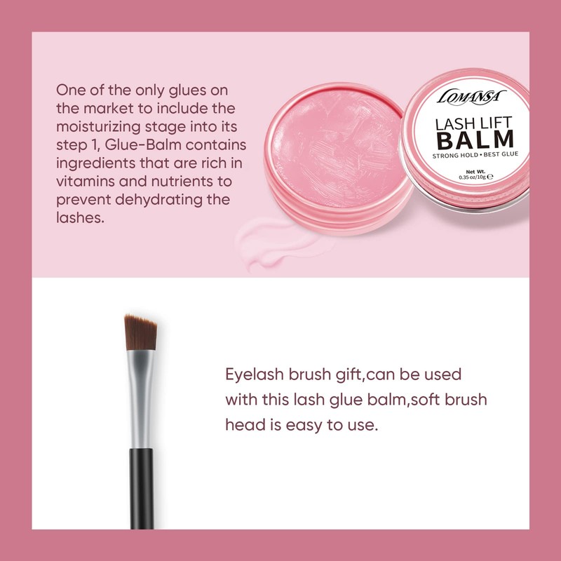 Lomansa Eyelash Lifting Glue, Lash Lift Glue Balm, Lash Lift