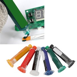 6PCS Solder Mask Ink, UV Light Curing Solder Mask Ink Soldering Mask Ink PCB Solder Resist Ink High Insulation Soldering BGA Repair Paint Solder Mask Ink Resistance Oil