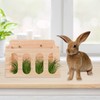 Rabbit Feeder Rack, Wooden Food Feeding Rack Bunny Less Wasted