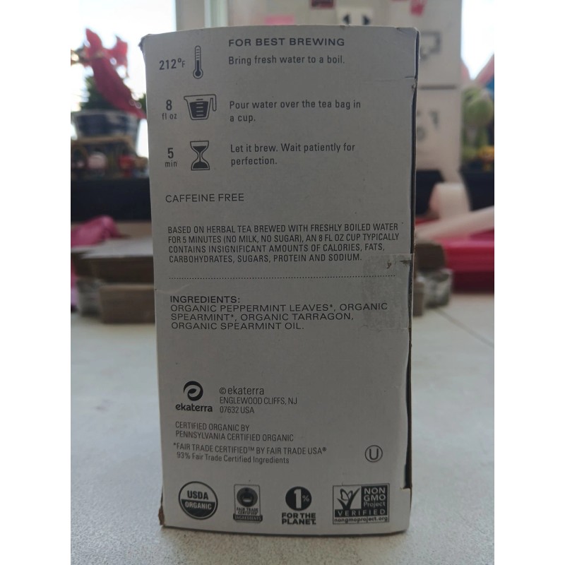 Tazo Tea Herbal Tea - Organic Refresh Mint 16 Bag(S)