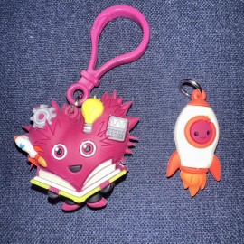 Kids Heart Challenge 2023 Spark Character Keychain W/ Matching Mini Charm New