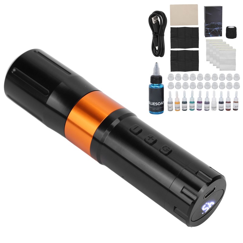 Cordless Tattoo Motor Pen Set Cleaning Blue Soap Microblading Pigment