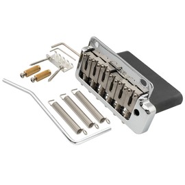 Wilkinson WVP2-SB 54mm 2-Point Stainless Steel Saddles Tremolo Bridge with Full Steel Block for Japan/Korea Import Strat Electric Guitar, Chrome