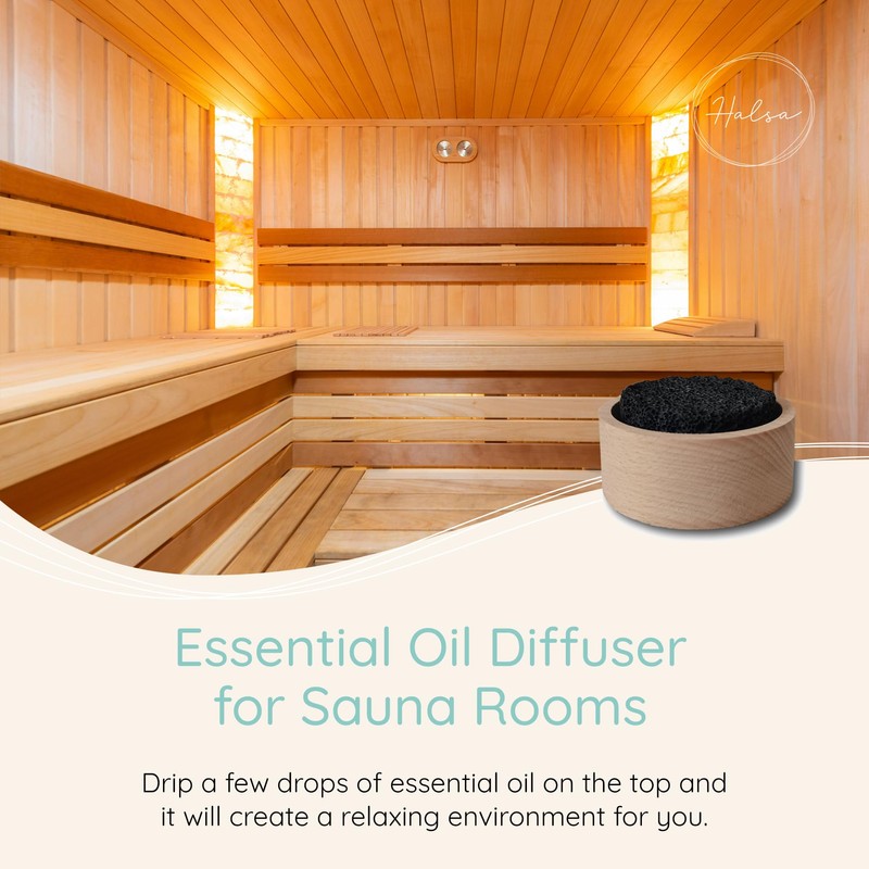 Lava Stone Diffuser for Sauna, Office, Bedroom, Bathroom - Natural