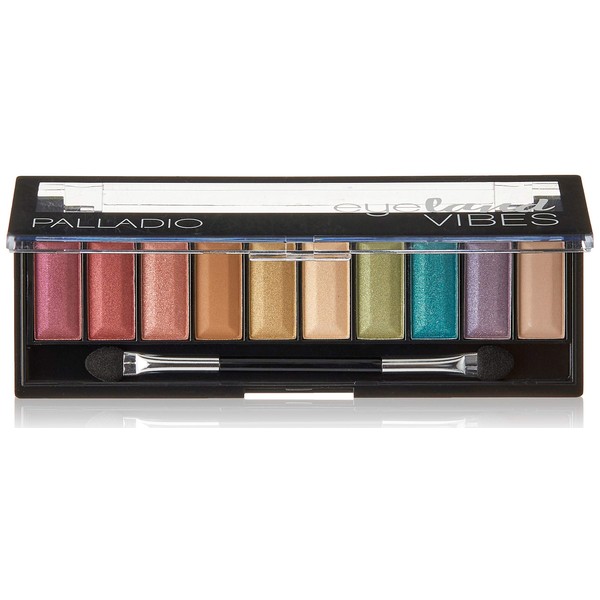 Palladio Eyeland Vibes, Escape to the Tropics, 10 Count Eyeshadow Palette, 5 Curated Palettes, Seductive Nudes to Vibrant Hues, Complimentary Shades, Day and Night Looks, Rich Pigment, Paradise