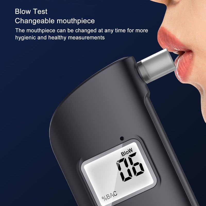 Portable Alcohol Tester Professional High Accuracy Sensitive LCD Digital Display