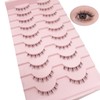 Bottom Lashes Strip 10 Pairs Natural Wispy False Eyelashes 4-7MM