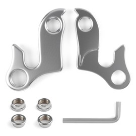 AHRLIC 2pcs Derailleur Hanger, Aluminium Alloy Rear Derailleur Hanger with Allen Wrench, Carrera Vengeance Gear Hanger for Adapter Replace Part Frame Mountain Road Racing Cycling