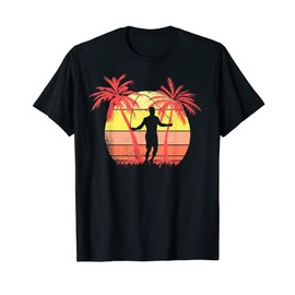 Jumping Rope Summer Sunset 80s Palm T-Shirt