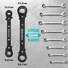 DURATECH 4-in-1 Reversible Ratcheting Wrench Set, Double Box End Wrench