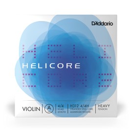D'Addario Orchestral - Helicore 4/4 Size Violin String - Aluminum Wound A String - H312 4/4H - A String Only - Heavy Tension