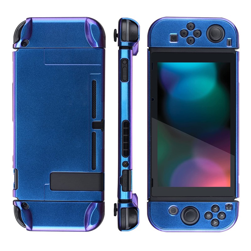 eXtremeRate Glossy Back Cover for PlayVital Switch Console, NS Joycon
