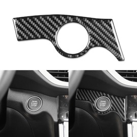 Car Engine Start Stop Real Carbon Fiber Accessories Decals Compatible with KIA Forte K3 2019 2020 2021 2022 2023 2024 Ignition Switch Button Cover Trim Sticker
