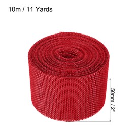 PATIKIL 2 Inch Wide 11 Yards Burlap Fabric Ribbon, Jute Crafts Roll Wrapping for Party Home DIY Wrapping Decoration Red
