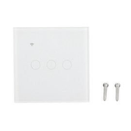 White 3 Gang WiFi Smart Switch APP Remote Control Touch Sensing Elegant Intelligent Light Switch AC110‑240V