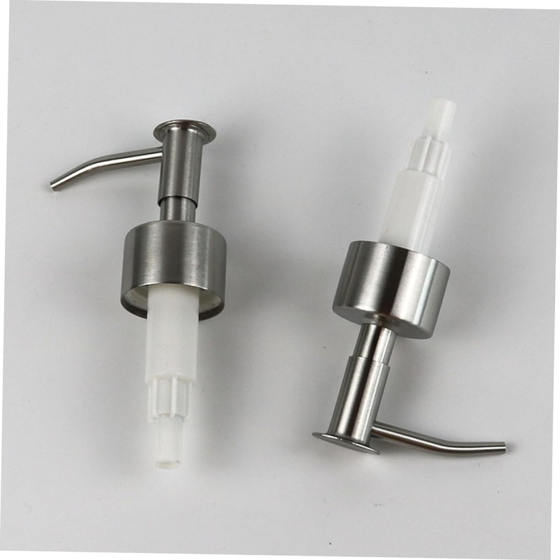 LABRIMP 2pcs Stainless Steel Lotion Pump Heads Press Pump Bottle