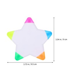 STOBOK 10pcs Novelty Highlighters 5- In- 1 Highlighter Star Fluorescent Pen Markers Broad And Fine Tips for Office Students Writing Supplies