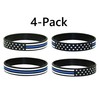 Great 1 Thin Blue Line American Flag Silicone Stretchable Bracelet