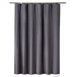 MaxAst Simple Grey Shower Curtain Anti-mildew, 240x200CM Bath Curtain Antibacterial Waterproof with Rings
