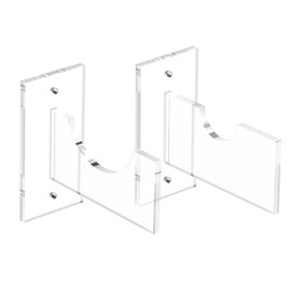 SHIDOW Acrylic Baseball Bat Rack, Wall Mount Display Rack, Stand Softball Bat Wall Holder Stand for Memorabilia & Collectible (Transparent)