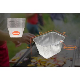 Grill Grease Cup Liners for Pit Boss Griddle, BBQ Drip Pan Liners Compatible with Blue Rhino Razor 4 Burner Gas Griddle, Pack of 20