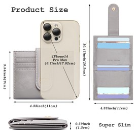 GEEAD Small Wallets for Women Slim Bifold Credit Card Holder Minimalist Zipper Coin Pocket