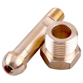 CGA-580 Brass Nut & 3 Inch Nipple Regulator Helium Argon Nitrogen Inlet Bottle Fittings