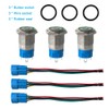QitinDasen 3Pcs Premium 16mm Self-locking Latching Push Button Switch, 12V