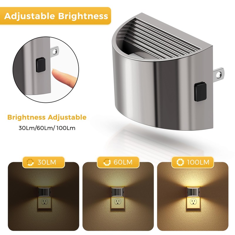 L LOHAS LED Night Lights Plug into Wall, Dimmable Night