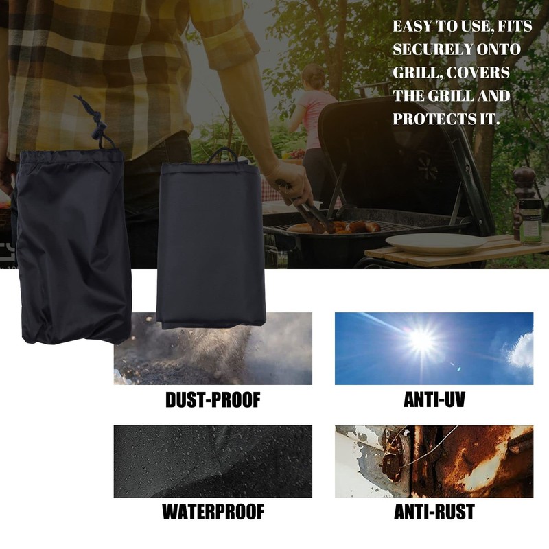 Waterproof BBQ Cover Barbeque Rolling Cart Grill Cover for Q1000