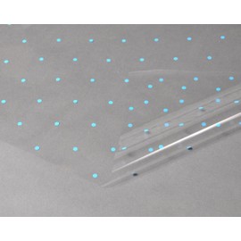 Cellophane Wrap Hamper Florist Film - 800mm x 2 Metres (Supplied in a Folded Sheet) - Blue Dot | Wrapping Paper & Gift Wrap for Bouquets, Baskets & Hampers