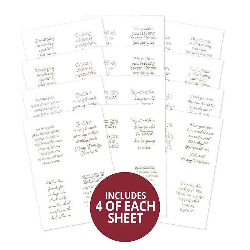 Hunkydory Humour - Imperfect Verses - Foiled Paper Pad -